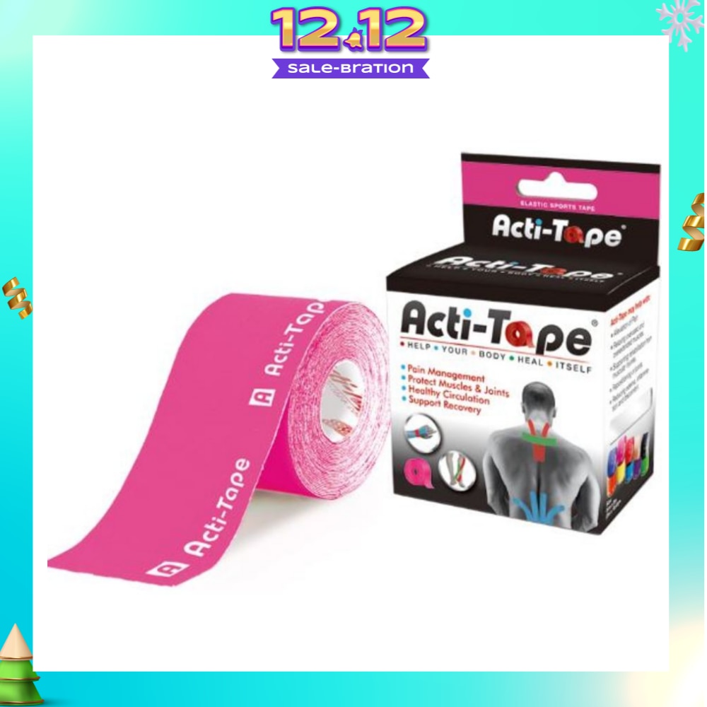 Acti-Tape Elastic Therapeutic Tape Pink 5m
