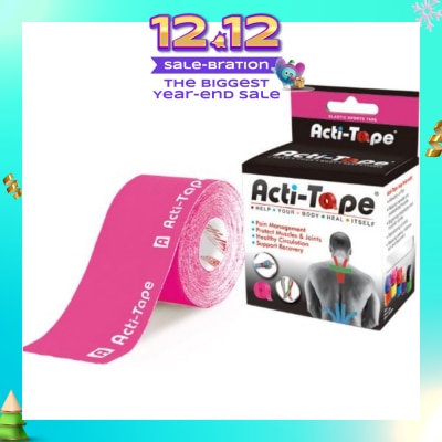 NUTRIWORKS Acti-Tape Elastic Therapeutic Tape Pink 5m