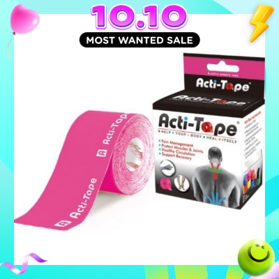 NUTRIWORKS Acti Tape Elastic Therapeutic Tape Pink 5m image