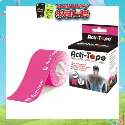 NUTRIWORKS - Acti-Tape Elastic Therapeutic Tape Pink 5m
