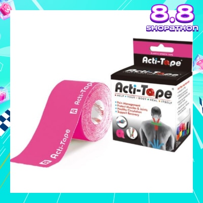 NUTRIWORKS Acti-Tape Elastic Therapeutic Tape Pink 5m