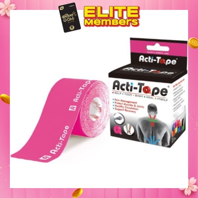 NUTRIWORKS Acti-Tape Elastic Therapeutic Tape Pink 5m