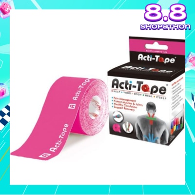 NUTRIWORKS Acti-Tape Elastic Therapeutic Tape Pink 5m