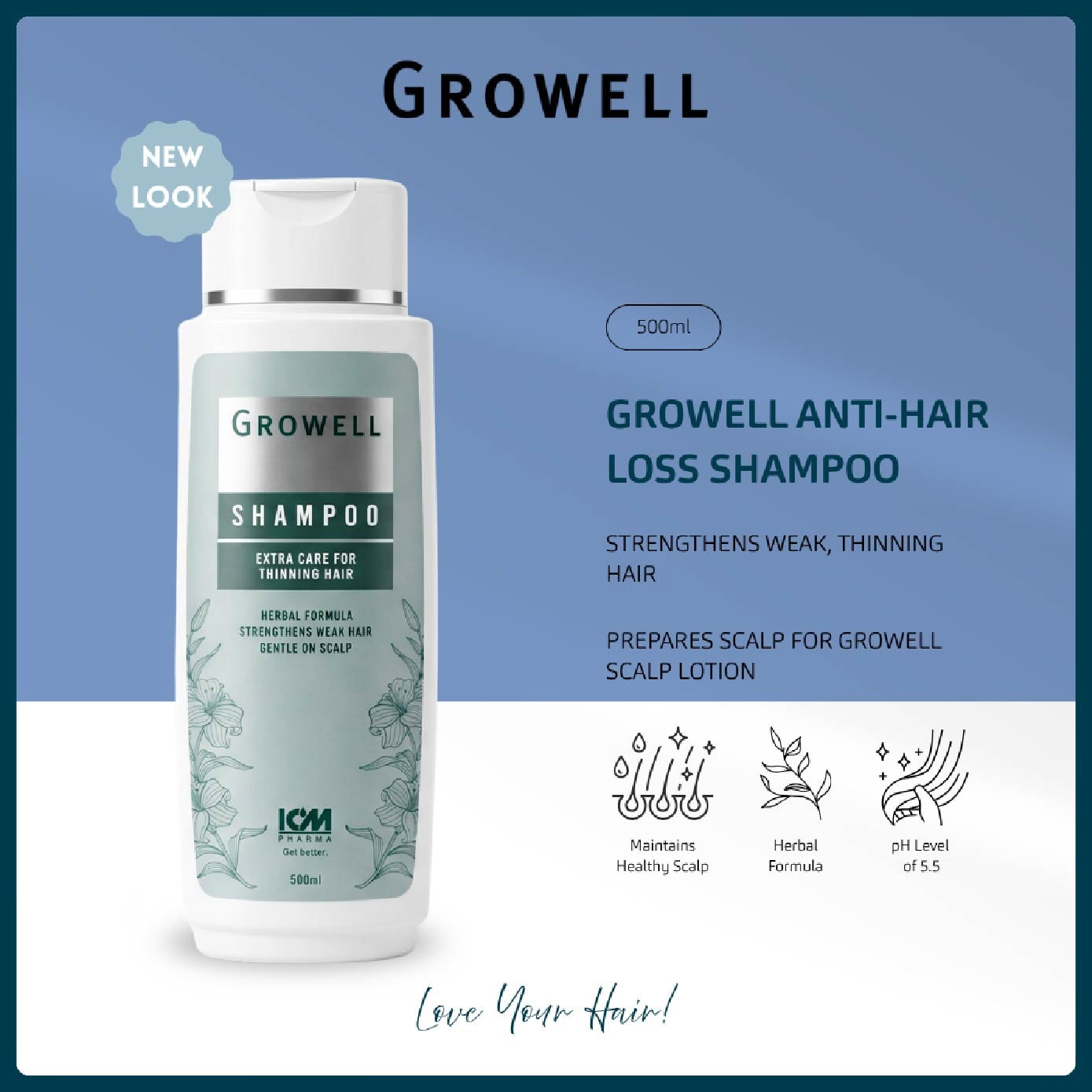 Growell Shampoo 500ml