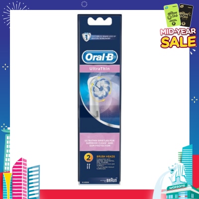 ORAL-B Powered by BRAUN UltraThin Brush Head 2s