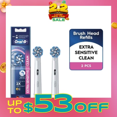 ORAL-B Extra Sensitive Clean Electric Toothbrush Replacement Head 2s
