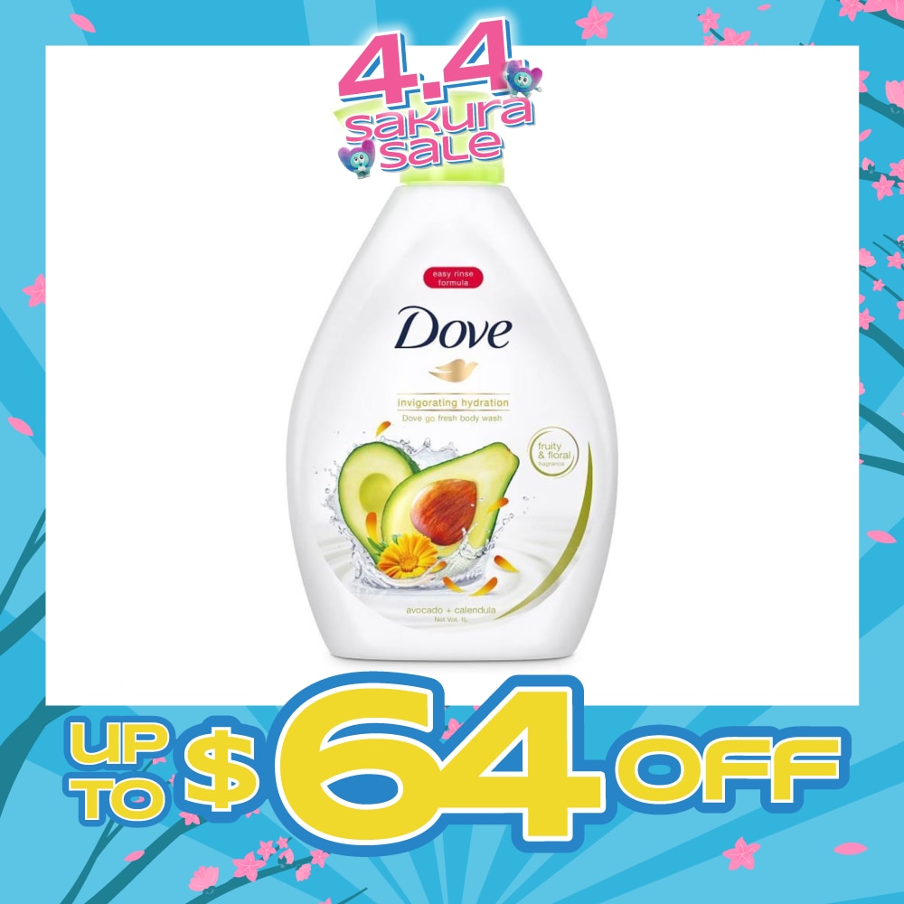 Dove Go Fresh Avocado + Calendula Invigorating Hydration Body Wash 1000ml