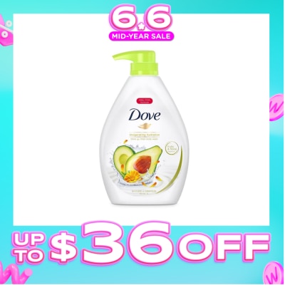 DOVE - Go Fresh Avocado + Calendula Invigorating Hydration Body Wash 1000ml