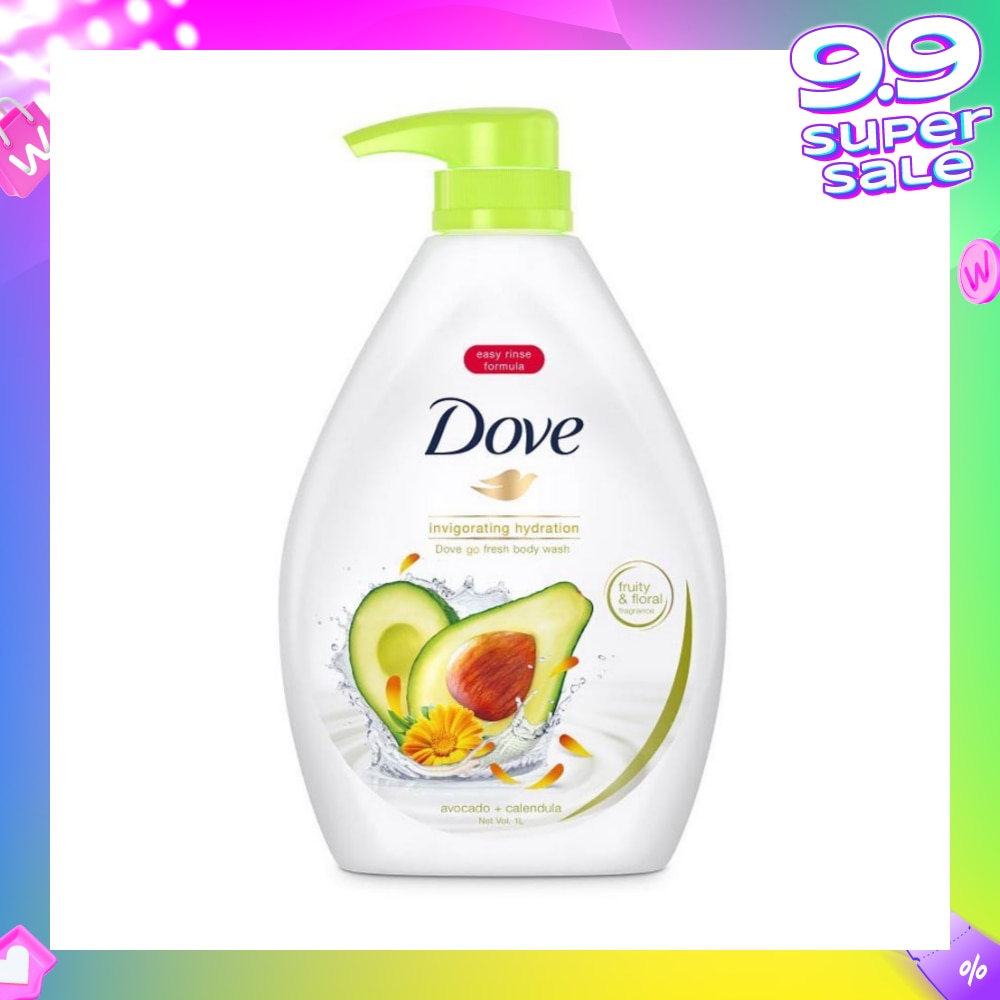 Dove Go Fresh Avocado + Calendula Invigorating Hydration Body Wash 1000ml