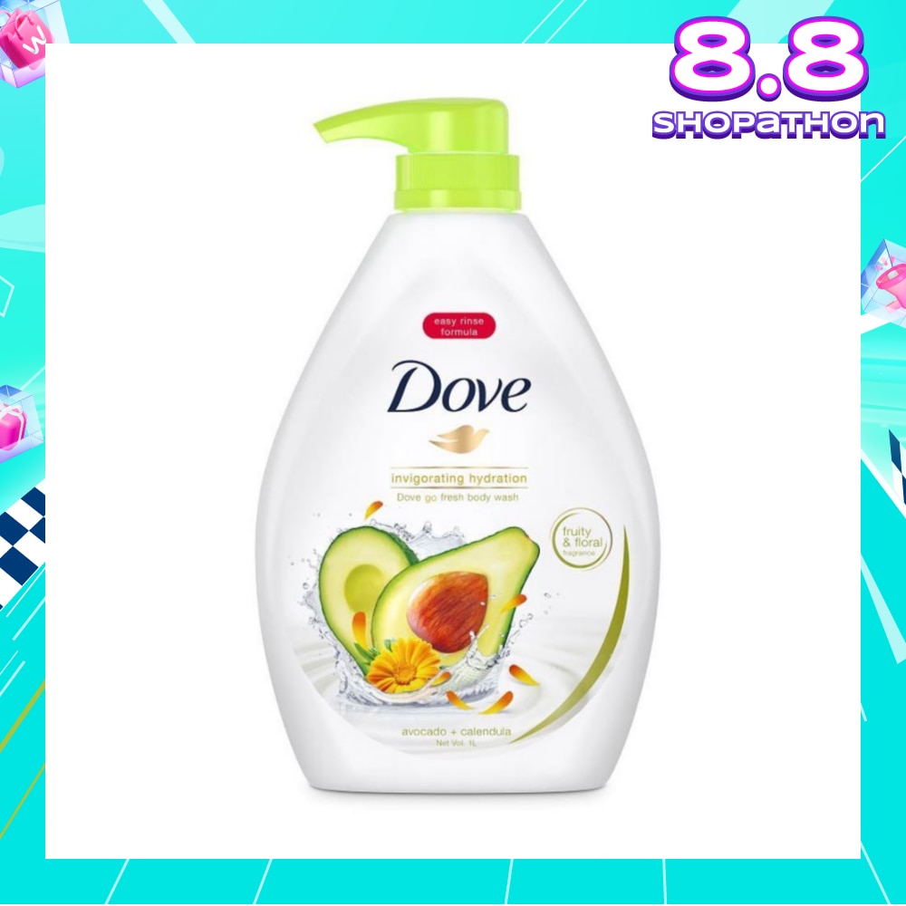 Dove Go Fresh Avocado + Calendula Invigorating Hydration Body Wash 1000ml