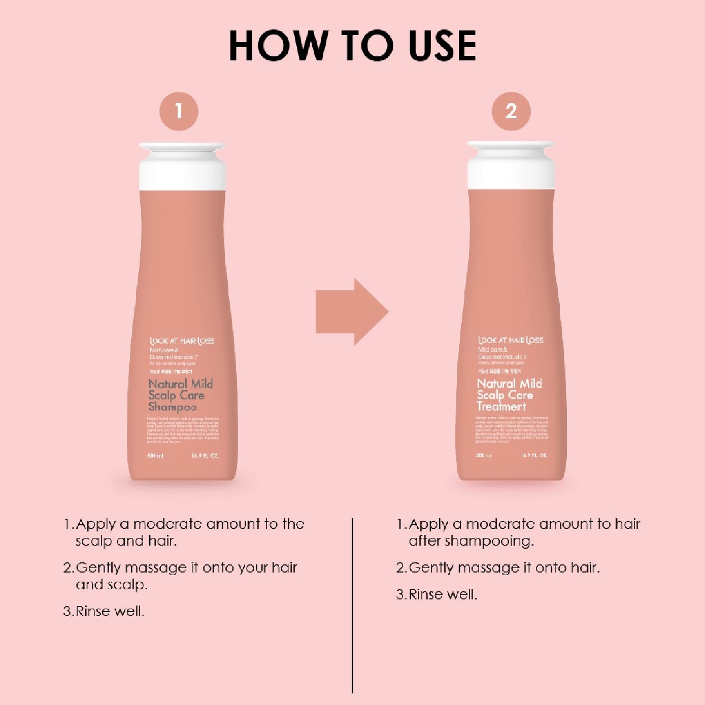 Natural Mild Scalp Care Shampoo 500ml