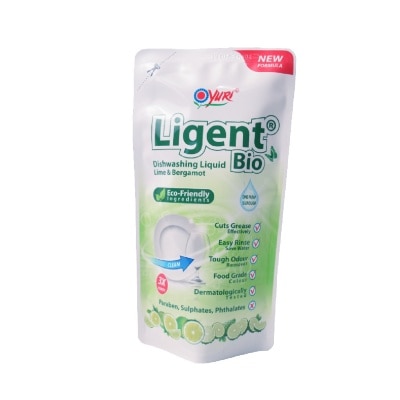 YURI - Ligent Antibacterial Dishwashing Liquid Refill Lime 600ml