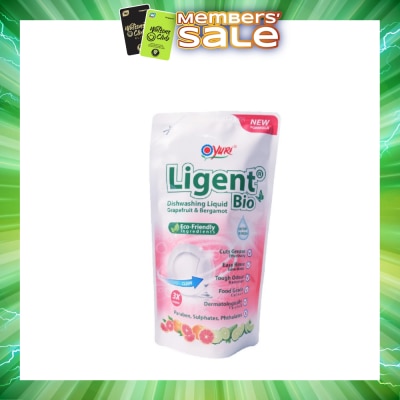 YURI - Ligent Antibacterial Dishwashing Liquid Refill Grapefruit 600ml