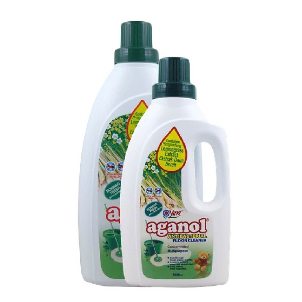 Yuri Aganol Multi-Purpose Antibacterial Floor Cleaner 2L + 1L (Morning Fresh Lemongrass)