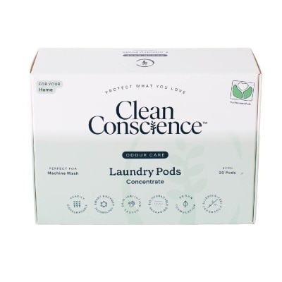 CLEAN CONSCIENCE Laundry Pods Odour Care (Help Remove Undesirable Smells From Your Clothes) 21g x 20s