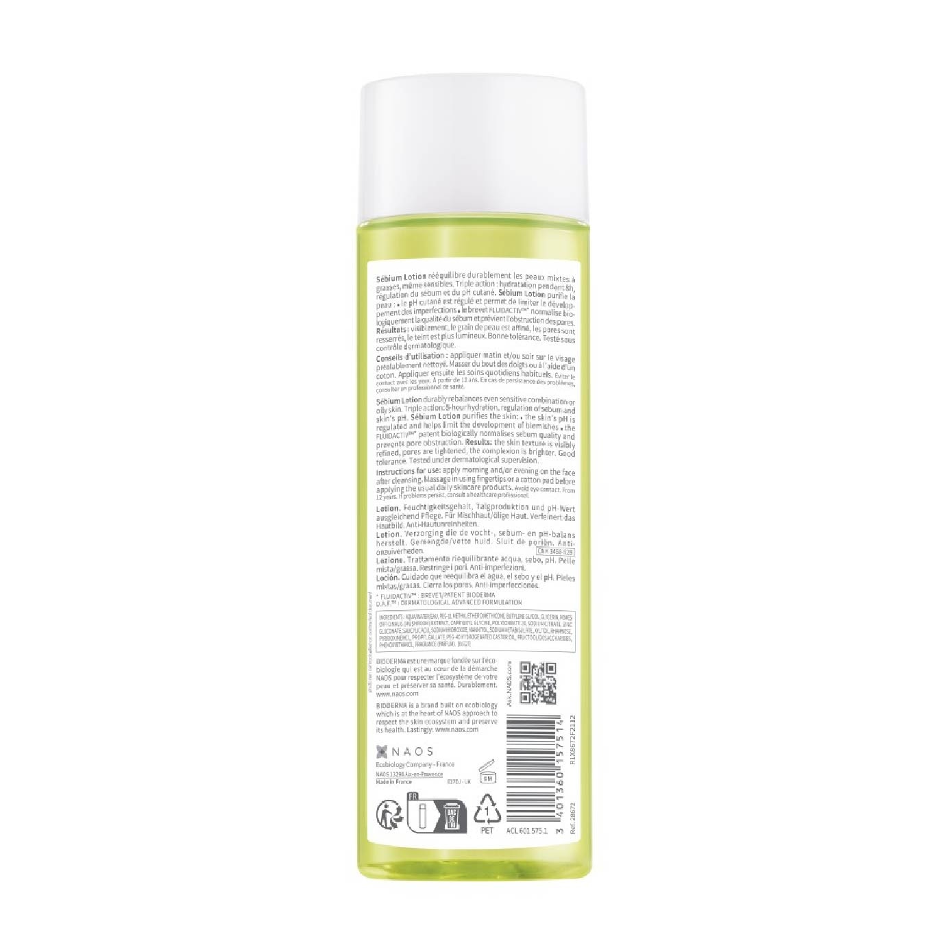 Sebium Lotion Hydrating and Mattifying Toner (Oily to Acne-Prone Skin) 200ml