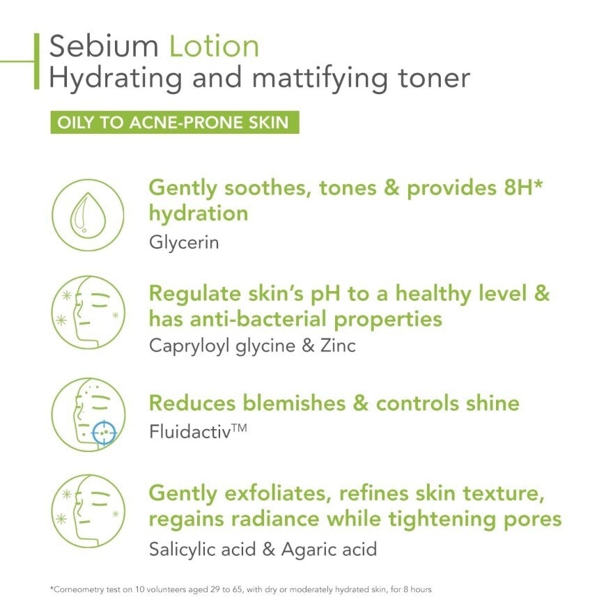 Sebium Lotion Hydrating and Mattifying Toner (Oily to Acne-Prone Skin) 200ml