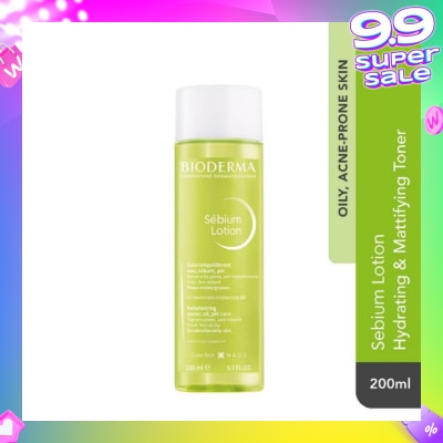 BIODERMA Sebium Lotion Hydrating and Mattifying Toner (Oily to Acne-Prone Skin) 200ml