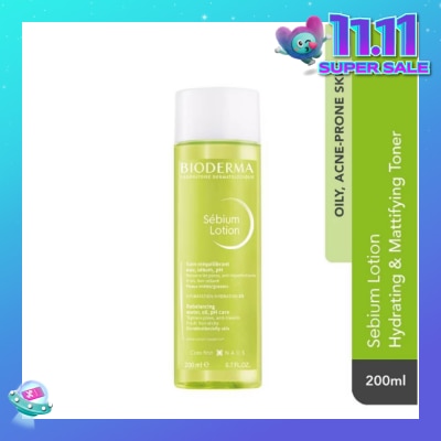 BIODERMA Sebium Lotion Hydrating and Mattifying Toner (Oily to Acne-Prone Skin) 200ml
