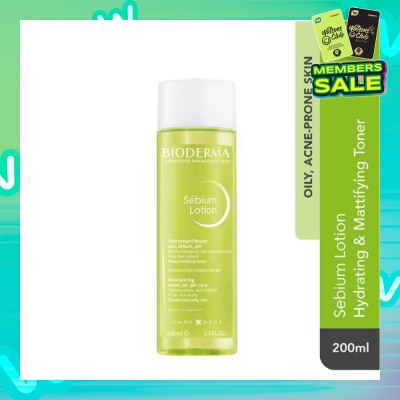 BIODERMA Sebium Lotion Hydrating and Mattifying Toner (Oily to Acne-Prone Skin) 200ml