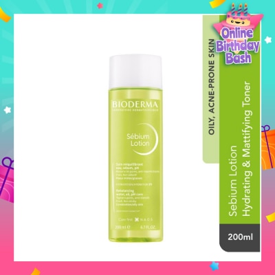 BIODERMA Sebium Lotion Hydrating and Mattifying Toner (Oily to Acne-Prone Skin) 200ml