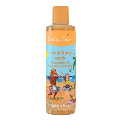 CHILDS FARM Watermelon & Organic Pineapple Hair & Body Wash (Suitable For Newborns & Older + Suitable For Sensitive & Eczema Prone Skin) 250ml