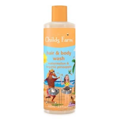 CHILDS FARM Watermelon & Organic Pineapple Hair & Body Wash (Suitable For Newborns & Older + Suitable For Sensitive & Eczema Prone Skin) 500ml