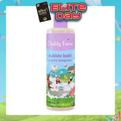 CHILDS FARM - Bubble Bath Organic Tangerine (Suitable For Newborns & Older + Suitable For Sensitive & Eczema Prone Skin) 500ml