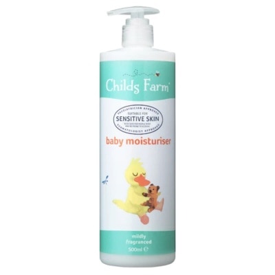 CHILDS FARM Baby Moisturiser Mildly Fragranced (Help Soothe & Hydrates All Skin Types + Suitable for Dry + Sensitive + Eczema-Prone Skin) 500ml