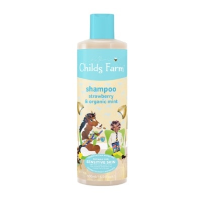 CHILDS FARM Shampoo Strawberry & Organic Mint (Suitable For Newborns & Older + Suitable For Sensitive & Eczema Prone Skin) 500ml