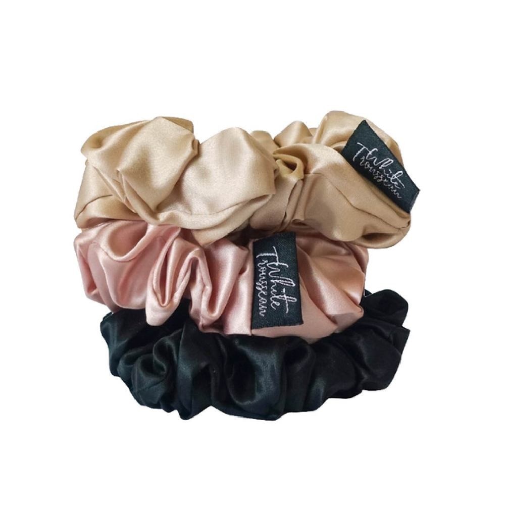 [XMAS GIFT] 100% Mulberry Silk Scrunchies (Hair TieSet 3s