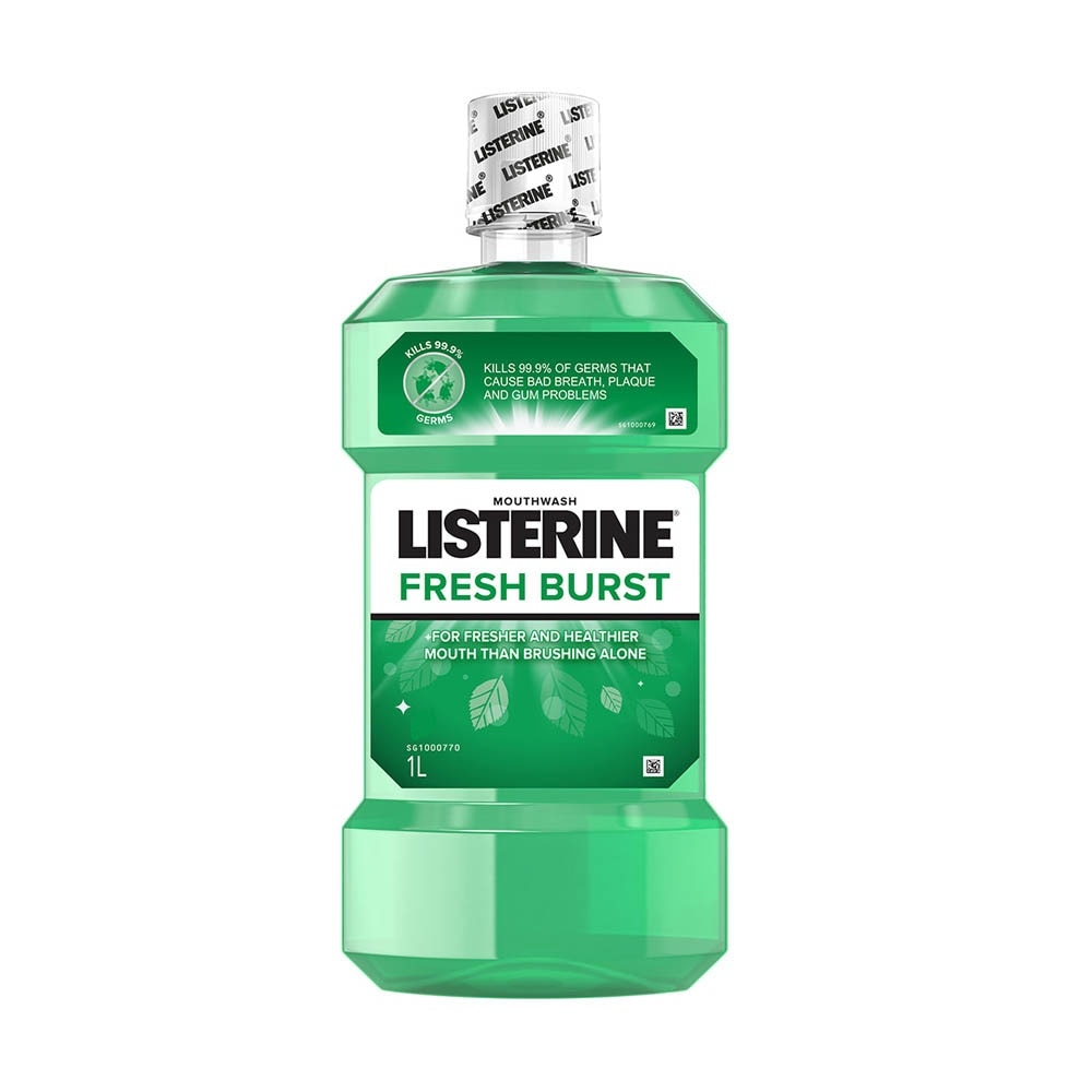 Freshburst Mouthwash With Spearmint & 4 Essential Oil (Kills 99.9% Germs That Causes Bad Breath) 1000ml