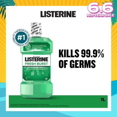 LISTERINE Listerine Freshburst Mouthwash With Spearmint & 4 Essential Oil 1000ml