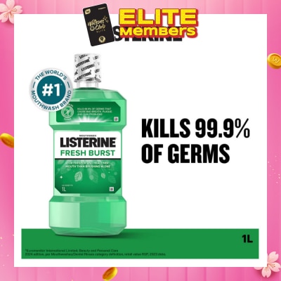 LISTERINE Listerine Freshburst Mouthwash With Spearmint & 4 Essential Oil 1000ml