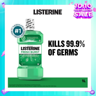 LISTERINE Listerine Freshburst Mouthwash With Spearmint & 4 Essential Oil 1000ml