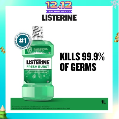 LISTERINE Listerine Freshburst Mouthwash With Spearmint & 4 Essential Oil 1000ml