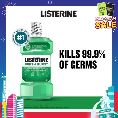 LISTERINE Listerine Freshburst Mouthwash With Spearmint & 4 Essential Oil 1000ml