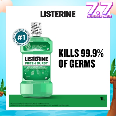 LISTERINE Listerine Freshburst Mouthwash With Spearmint & 4 Essential Oil 1000ml