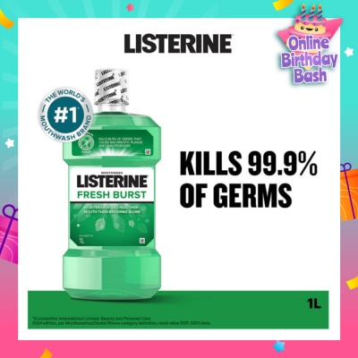 LISTERINE Listerine Freshburst Mouthwash With Spearmint & 4 Essential Oil 1000ml