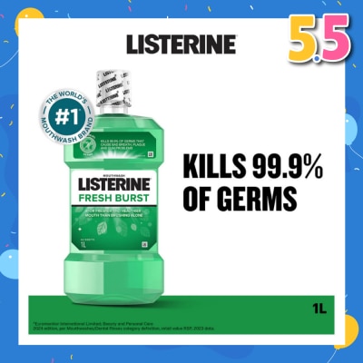 LISTERINE Listerine Freshburst Mouthwash With Spearmint & 4 Essential Oil 1000ml