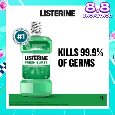LISTERINE Listerine Freshburst Mouthwash With Spearmint & 4 Essential Oil 1000ml
