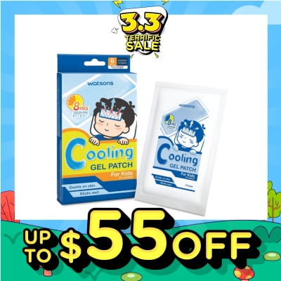 WATSONS Cooling Fever Gel Patch Kids (Suitable for Above 3 Years Old + Up to 8 Hours Cooling Effect) 6s