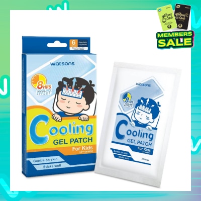 WATSONS Cooling Fever Gel Patch Kids (Suitable for Above 3 Years Old + Up to 8 Hours Cooling Effect) 6s