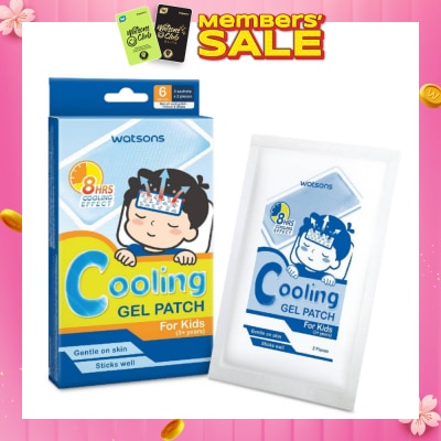 WATSONS Cooling Fever Gel Patch Kids (Suitable for Above 3 Years Old + Up to 8 Hours Cooling Effect) 6s