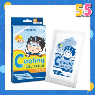 WATSONS Cooling Fever Gel Patch Kids (Suitable for Above 3 Years Old + Up to 8 Hours Cooling Effect) 6s