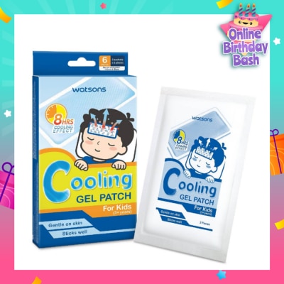 WATSONS Cooling Fever Gel Patch Kids (Suitable for Above 3 Years Old + Up to 8 Hours Cooling Effect) 6s