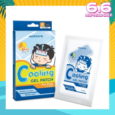 WATSONS Cooling Fever Gel Patch Kids (Suitable for Above 3 Years Old + Up to 8 Hours Cooling Effect) 6s