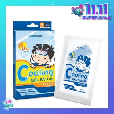 WATSONS Cooling Fever Gel Patch Kids (Suitable for Above 3 Years Old + Up to 8 Hours Cooling Effect) 6s