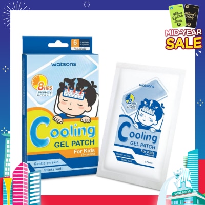 WATSONS Cooling Fever Gel Patch Kids (Suitable for Above 3 Years Old + Up to 8 Hours Cooling Effect) 6s