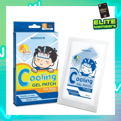 WATSONS Cooling Fever Gel Patch Kids (Suitable for Above 3 Years Old + Up to 8 Hours Cooling Effect) 6s